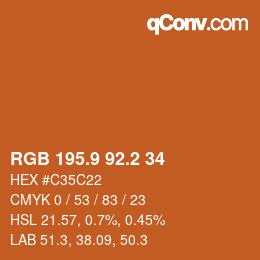 Color code: RGB 195.9 92.2 34 | qconv.com