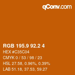 Color code: RGB 195.9 92.2 4 | qconv.com