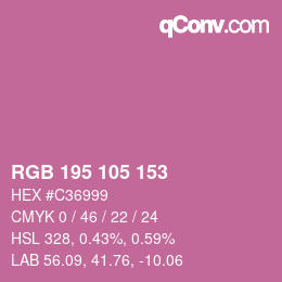 Color code: RGB 195 105 153 | qconv.com