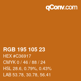 Color code: RGB 195 105 23 | qconv.com