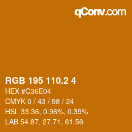 カラーコード: RGB 195 110.2 4 | qconv.com