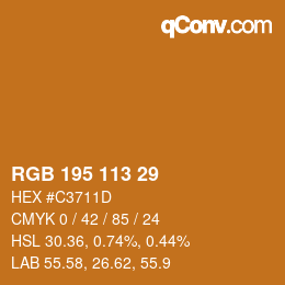 カラーコード: RGB 195 113 29 | qconv.com