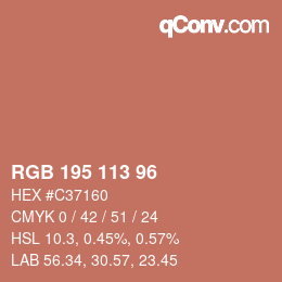 Farbcode: RGB 195 113 96 | qconv.com