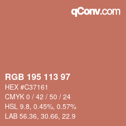 Farbcode: RGB 195 113 97 | qconv.com