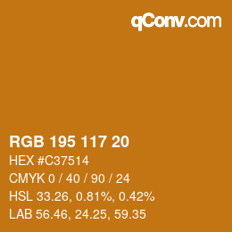 Farbcode: RGB 195 117 20 | qconv.com