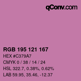 Farbcode: RGB 195 121 167 | qconv.com
