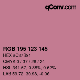 Color code: RGB 195 123 145 | qconv.com