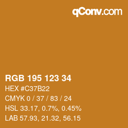 Color code: RGB 195 123 34 | qconv.com