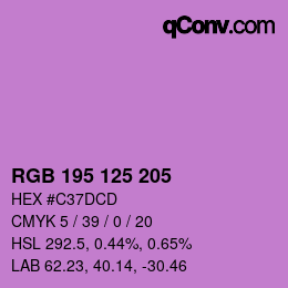 Código de color: RGB 195 125 205 | qconv.com