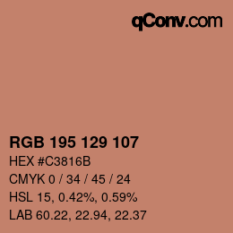 Color code: RGB 195 129 107 | qconv.com