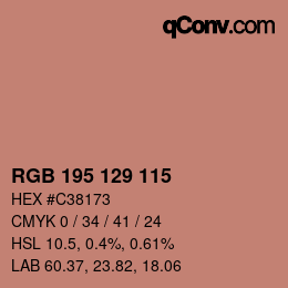 カラーコード: RGB 195 129 115 | qconv.com