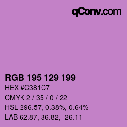 Color code: RGB 195 129 199 | qconv.com