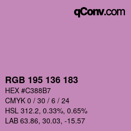 Color code: RGB 195 136 183 | qconv.com