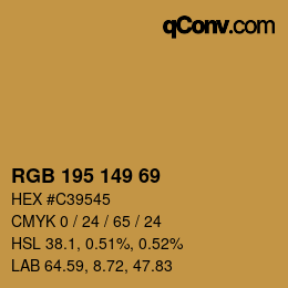 Farbcode: RGB 195 149 69 | qconv.com