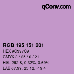 カラーコード: RGB 195 151 201 | qconv.com
