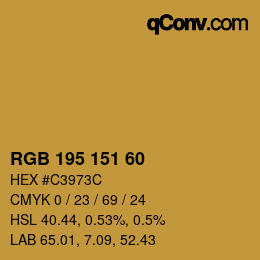 Farbcode: RGB 195 151 60 | qconv.com