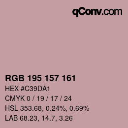 Farbcode: RGB 195 157 161 | qconv.com