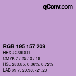 Farbcode: RGB 195 157 209 | qconv.com