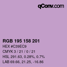 Farbcode: RGB 195 158 201 | qconv.com