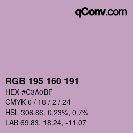 Color code: RGB 195 160 191 | qconv.com