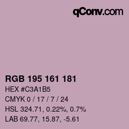 Farbcode: RGB 195 161 181 | qconv.com