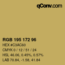 Farbcode: RGB 195 172 96 | qconv.com