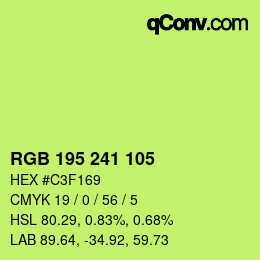 Color code: RGB 195 241 105 | qconv.com