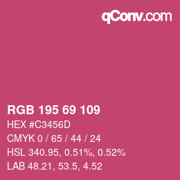 Código de color: RGB 195 69 109 | qconv.com