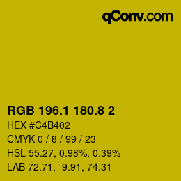 カラーコード: RGB 196.1 180.8 2 | qconv.com