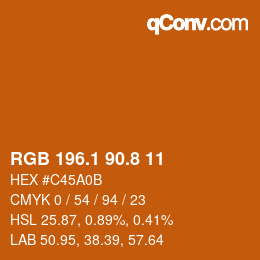 Color code: RGB 196.1 90.8 11 | qconv.com
