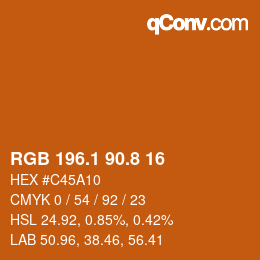 Color code: RGB 196.1 90.8 16 | qconv.com