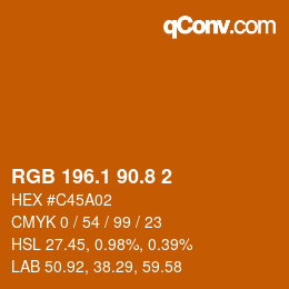 カラーコード: RGB 196.1 90.8 2 | qconv.com