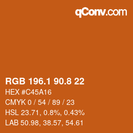Color code: RGB 196.1 90.8 22 | qconv.com
