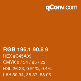 Color code: RGB 196.1 90.8 9 | qconv.com