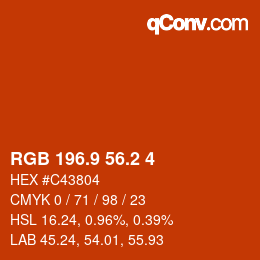 Color code: RGB 196.9 56.2 4 | qconv.com