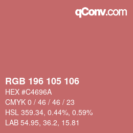 Color code: RGB 196 105 106 | qconv.com