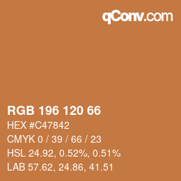 Farbcode: RGB 196 120 66 | qconv.com
