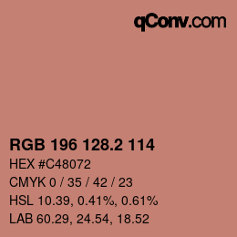 カラーコード: RGB 196 128.2 114 | qconv.com