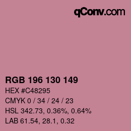 Código de color: RGB 196 130 149 | qconv.com
