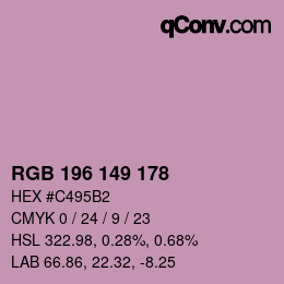 Color code: RGB 196 149 178 | qconv.com