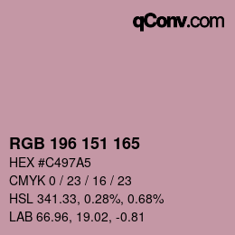 Color code: RGB 196 151 165 | qconv.com