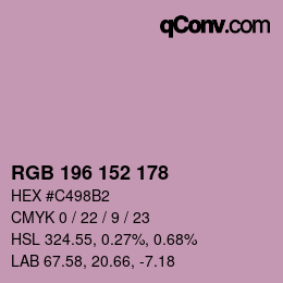 Color code: RGB 196 152 178 | qconv.com