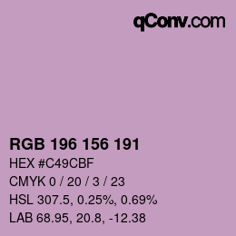 Farbcode: RGB 196 156 191 | qconv.com