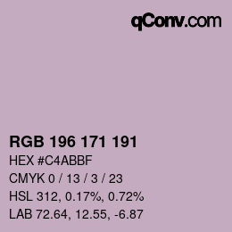 Código de color: RGB 196 171 191 | qconv.com