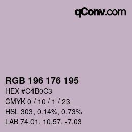 Color code: RGB 196 176 195 | qconv.com