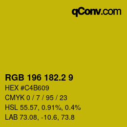 カラーコード: RGB 196 182.2 9 | qconv.com