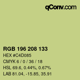 颜色代码: RGB 196 208 133 | qconv.com