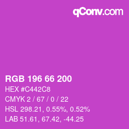 Color code: RGB 196 66 200 | qconv.com