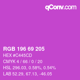 Farbcode: RGB 196 69 205 | qconv.com