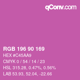 颜色代码: RGB 196 90 169 | qconv.com